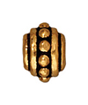 TierraCast : Bead - 7mm Beaded LH, 2.5mm Hole, Antique Gold