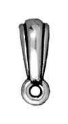 TierraCast : Bail - 13 x 6mm, 1mm Loop, 3mm Hole, Nouveau, Antique Silver
