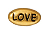TierraCast : Bead - 11 x 6mm Word Love, Antique Gold