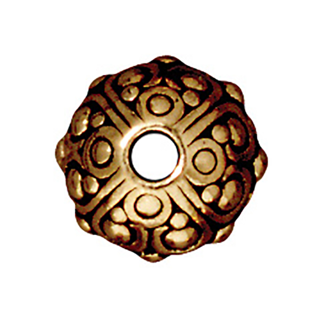 TierraCast : Bead - 10 mm Oasis LH, Antique Gold