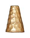 TierraCast : Cone - 12.5 x 9mm, 1.5mm Hole, Tall Hammertone, Gold