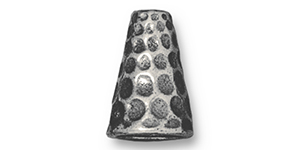 TierraCast : Cone - 13mm Hammertone, Antique Pewter