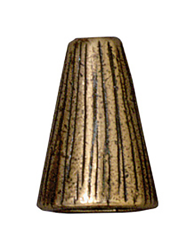 TierraCast : Cone - 12.5 x 9mm, 1.5mm Hole, Tall Radiant, Brass Oxide