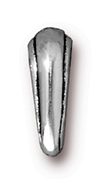 TierraCast : Pinch Bail - 12 x 4mm, 9mm Depth, Nouveau, Antique Silver