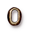 TierraCast : Bead - 4 x 2 mm ID Barrel, Brass Oxide