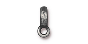 TierraCast : Spacer - Hammered Bail - Antique Pewter