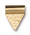 TierraCast : Baule Bead - 13 x 10mm, 2mm Hole, Hammered Flag, Gold