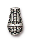 TierraCast : Bead - 14.5 x 8.5mm, 1.5mm Hole, Opulence Teardrop, Antique Silver