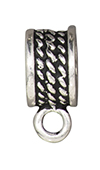 TierraCast : Bail - 8mm Rope, Antique Silver