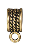 TierraCast : Bail - 8mm Rope, Antique Gold