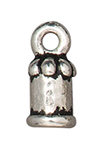 TierraCast : Cord End - 2mm Palace, Antique Silver