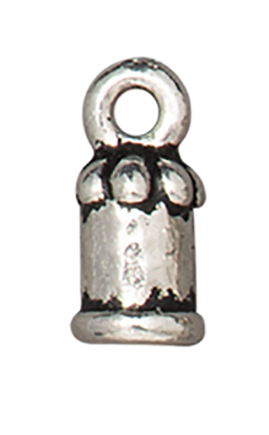TierraCast : Cord End - 2mm Palace, Antique Silver