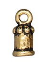 TierraCast : Cord End - 2mm Palace, Antique Gold