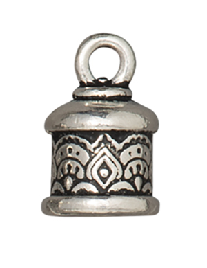 TierraCast : Cord End - 6mm Temple, Antique Silver