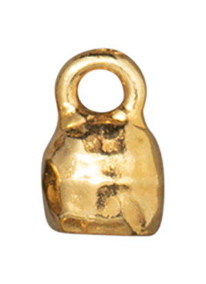 TierraCast : Crimp End Cap - Distressed 4 x 2mm, Gold