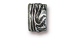 TierraCast : Bead Crimp - 6 x 2mm Jardin Barrel, Antique Pewter