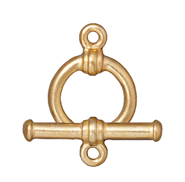 TierraCast : Clasp Set - Bar 19mm, Ring 12mm, 1.5mm Loop, Bar & Ring, Gold