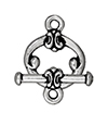 TierraCast : Clasp Set - Bar 16mm, Ring 12.5mm, 1.3mm Loop, Classic, Antique Silver