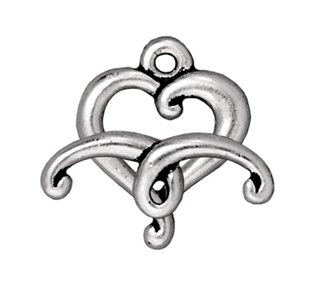 TierraCast : Clasp Set - Bar 19mm, Ring 14mm, 1.3mm Loop, Jubilee, Antique Silver