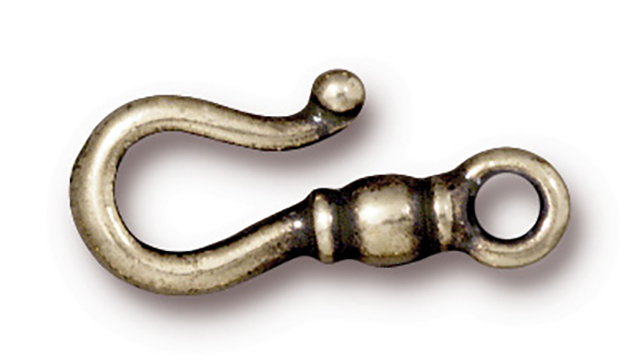 TierraCast : Clasp - 23 x 12.5mm Classic Hook, Brass Oxide