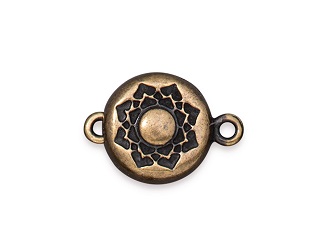 TierraCast : Magnetic Clasp Set - Lotus, Brass Oxide