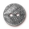 TierraCast : Button - 17mm, 2mm Hole, Round Leaf, Antique Pewter