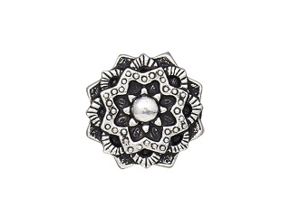 TierraCast : Button - Mandala, Antique Silver