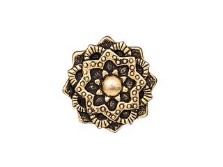 TierraCast : Button - Mandala, Antique Gold
