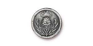 TierraCast : Button - Thistle, Antique Pewter