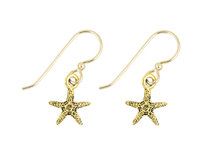 TierraCast : Earrings - Sea Star, Antique Gold