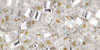 TOHO - Triangle 8/0 : Silver-Lined Crystal