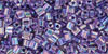 TOHO - Triangle 11/0 : Inside-Color Rainbow Crystal/Grape-Lined