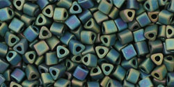 TOHO - Triangle 11/0 : Frosted Metallic Iris - Green/Brown