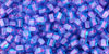 TOHO - Triangle 11/0 : Inside-Color Aqua/Bubble Gum Pink-Lined