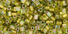 TOHO - Triangle 11/0 : Gold-Lined Rainbow Peridot
