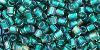 TOHO - Hexagon 8/0 : Inside-Color Crystal/Metallic Teal-Lined