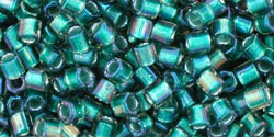 TOHO - Hexagon 8/0 : Inside-Color Crystal/Metallic Teal-Lined