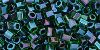 TOHO - Hexagon 8/0 : Inside-Color Rainbow Green/Purple-Lined
