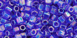 TOHO - Hexagon 8/0 : Transparent-Rainbow Cobalt