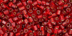 TOHO - Hexagon 11/0 : Silver-Lined Lt Siam Ruby