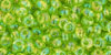 TOHO - Magatama 3mm : Transparent-Rainbow Lime Green