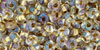 TOHO - Magatama 3mm : Inside-Color Crystal/Gold-Lined