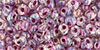 TOHO - Magatama 3mm : Inside-Color Rainbow Crystal/Strawberry-Lined