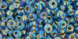 TOHO - Magatama 3mm : Gold-Lined Rainbow Lt Sapphire