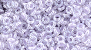 TOHO Demi Round 8/0 3mm : Inside-Color Crystal/Lt Grape-Lined