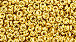 TOHO - Demi Round 8/0 3mm : Metallic 24K Gold Plated