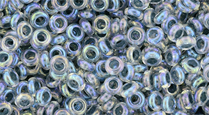 TOHO - Demi Round 8/0 3mm : Inside-Color Rainbow Crystal/Montana Blue-Lined