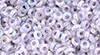 TOHO - Demi Round 8/0 3mm : Inside-Color Rainbow Crystal/Pale Lavender-Lined