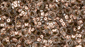 TOHO - Demi Round 8/0 3mm : PermaFinish - Copper-Lined Crystal