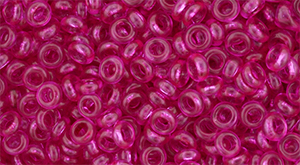 TOHO - Demi Round 8/0 3mm : HYBRID ColorTrends: Transparent - Pink Yarrow